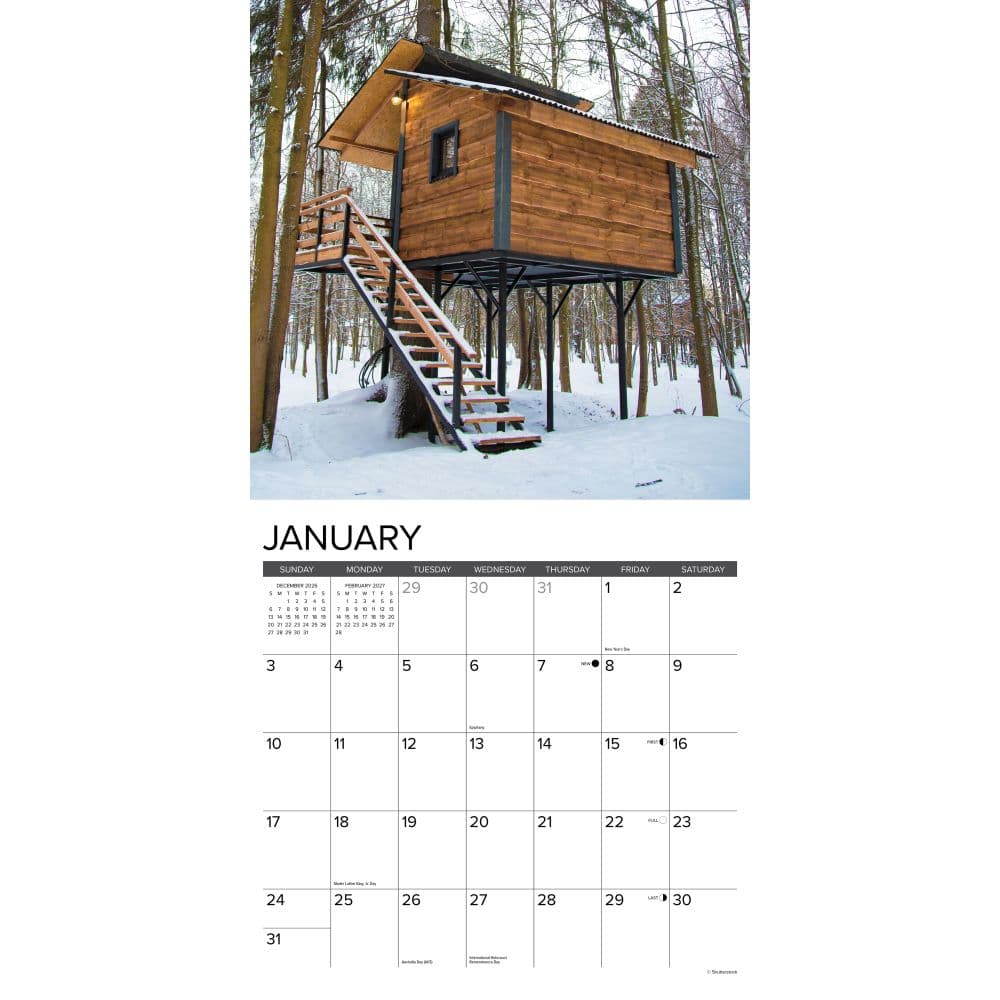 Treehouses 2027 Wall Calendar Second Alternate Image