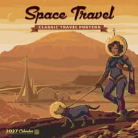 image Space Travel Classic Travel Posters 2027 Wall Calendar Main Product Image