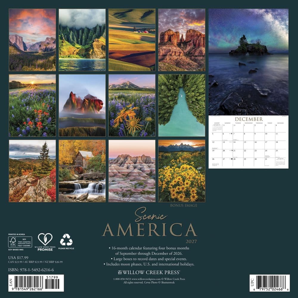 Scenic America 2027 Wall Calendar First Alternate Image