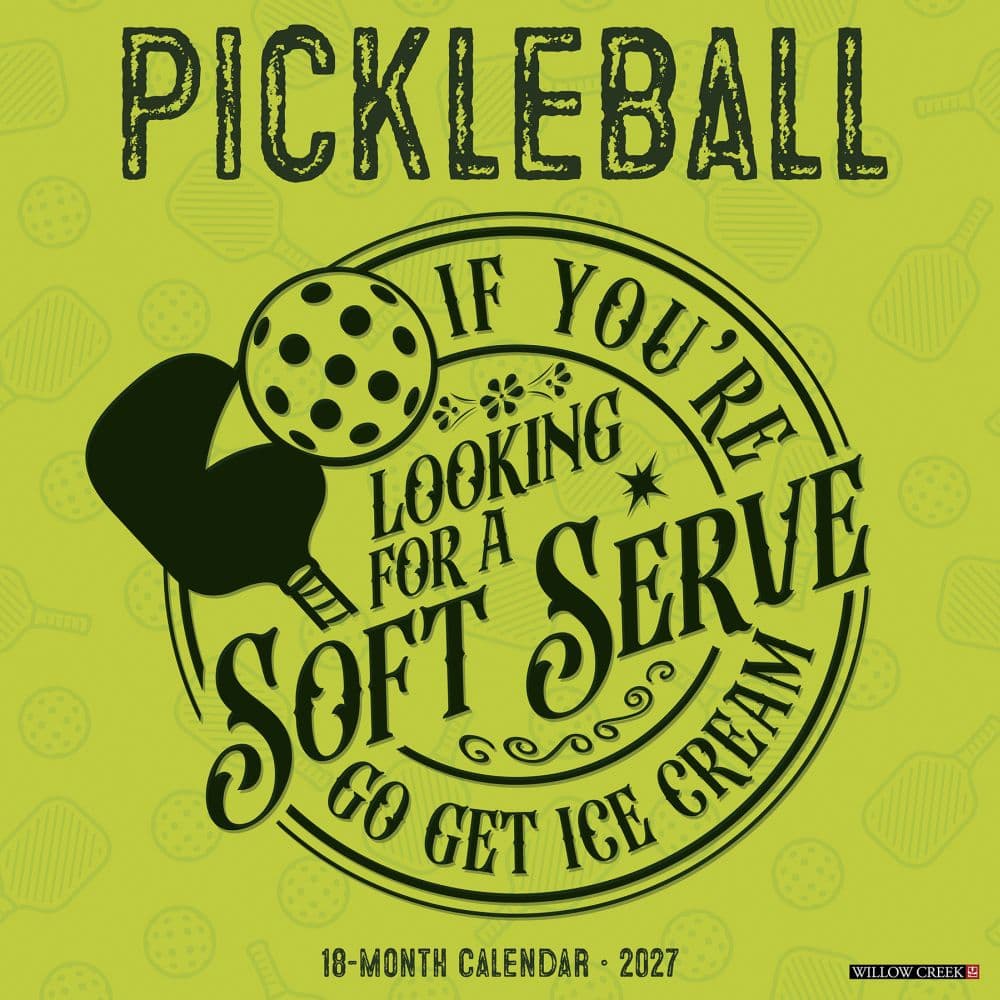 Pickleball 2027 Wall Calendar Main Product Image