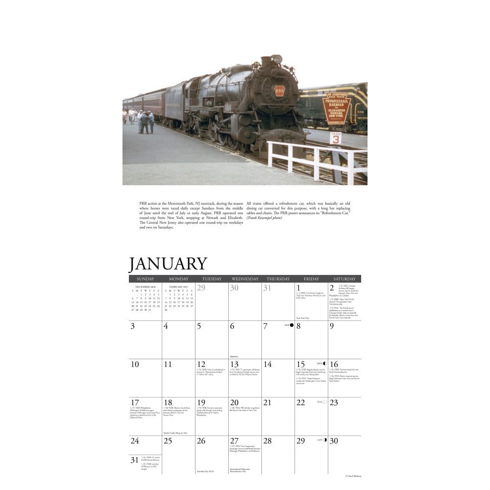 Pennsylvania Railroad 2027 Wall Calendar Second Alternate Image