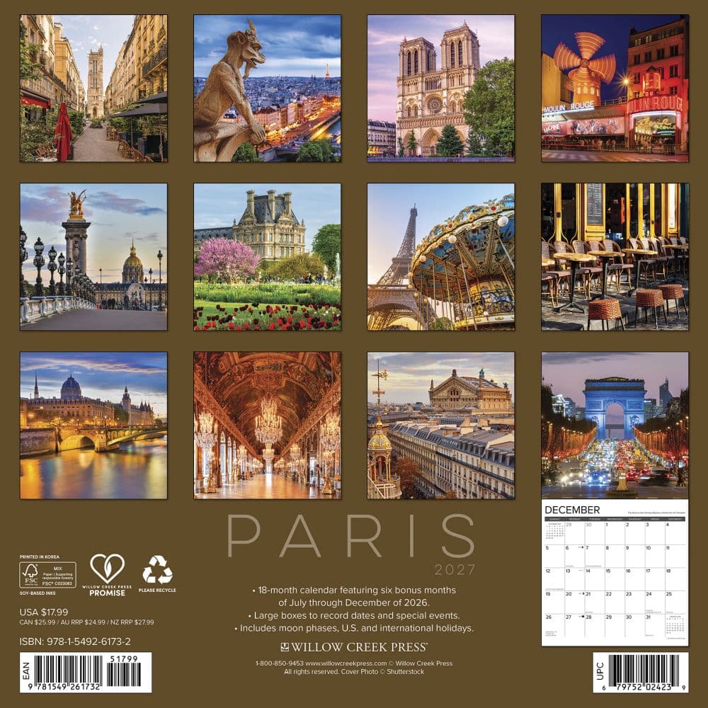 Paris 2027 Wall Calendar First Alternate Image