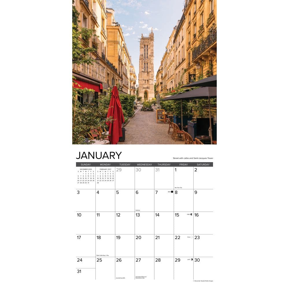 Paris 2027 Wall Calendar Second Alternate Image