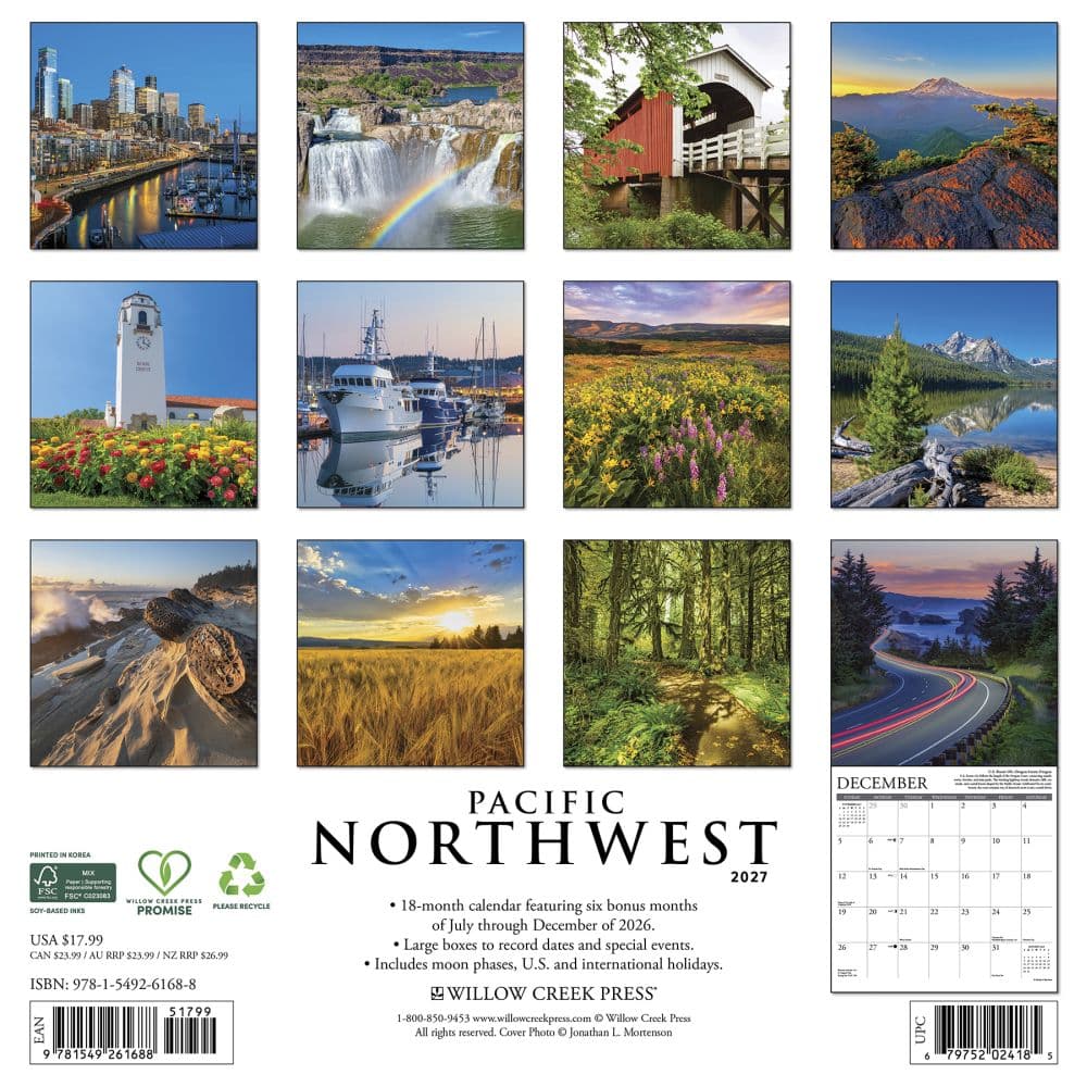 Pacific Northwest 2027 Wall Calendar First Alternate Image