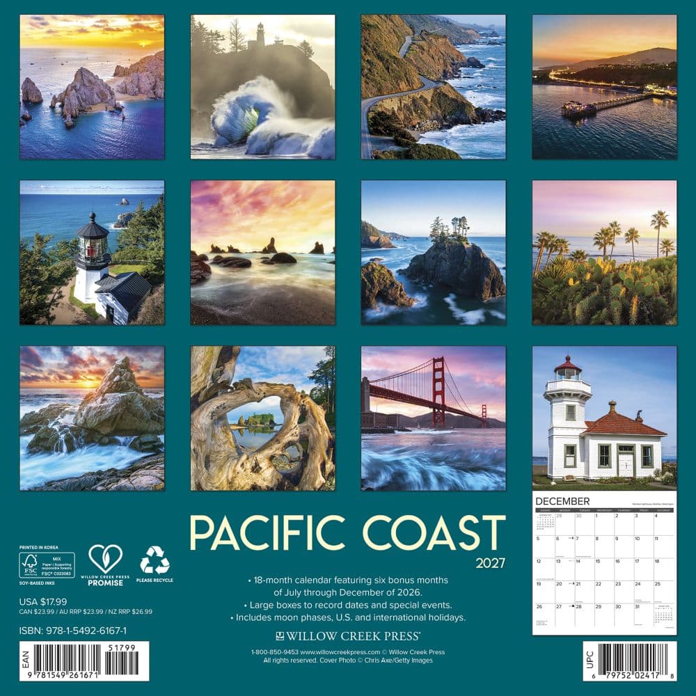 Pacific Coast 2027 Wall Calendar First Alternate Image
