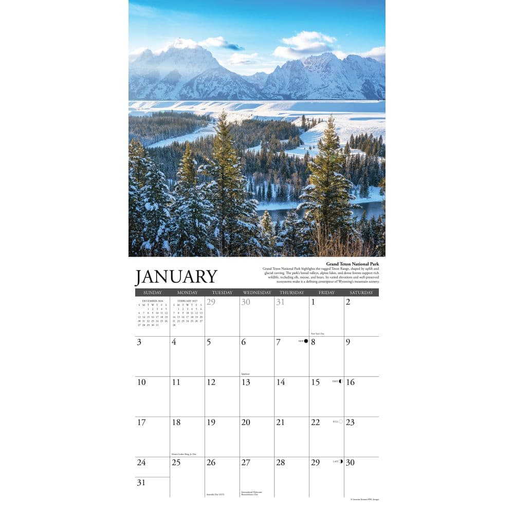 National Parks West 2027 Wall Calendar Second Alternate Image