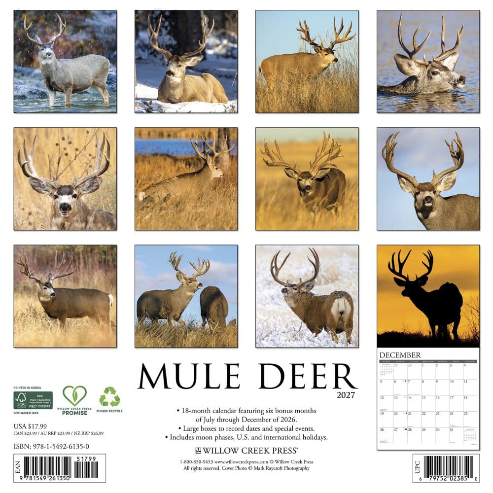 Mule Deer 2027 Wall Calendar First Alternate Image
