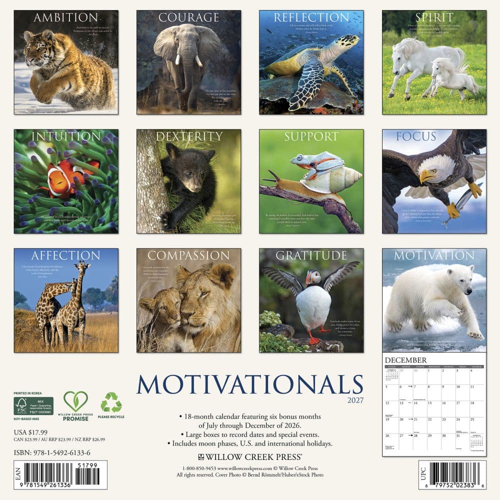 Motivationals 2027 Wall Calendar First Alternate Image