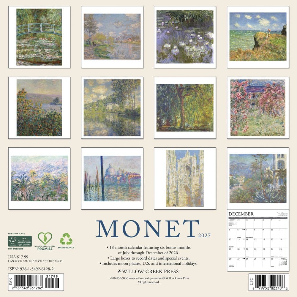 Monet 2027 Wall Calendar First Alternate Image