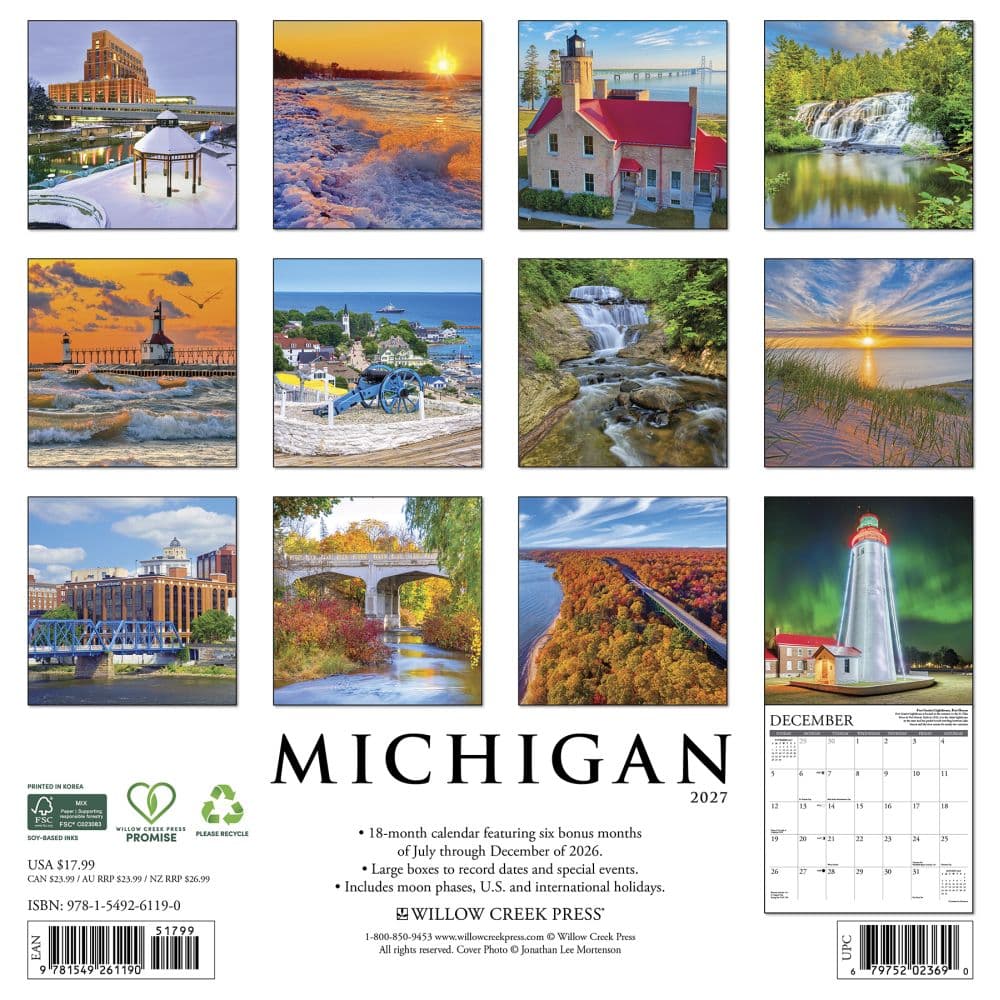 Michigan 2027 Wall Calendar First Alternate Image