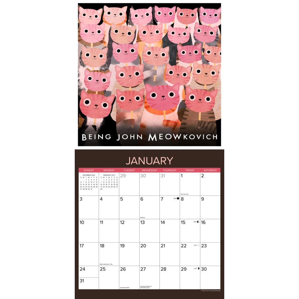 Mewvie Cats 2027 Wall Calendar Second Alternate Image