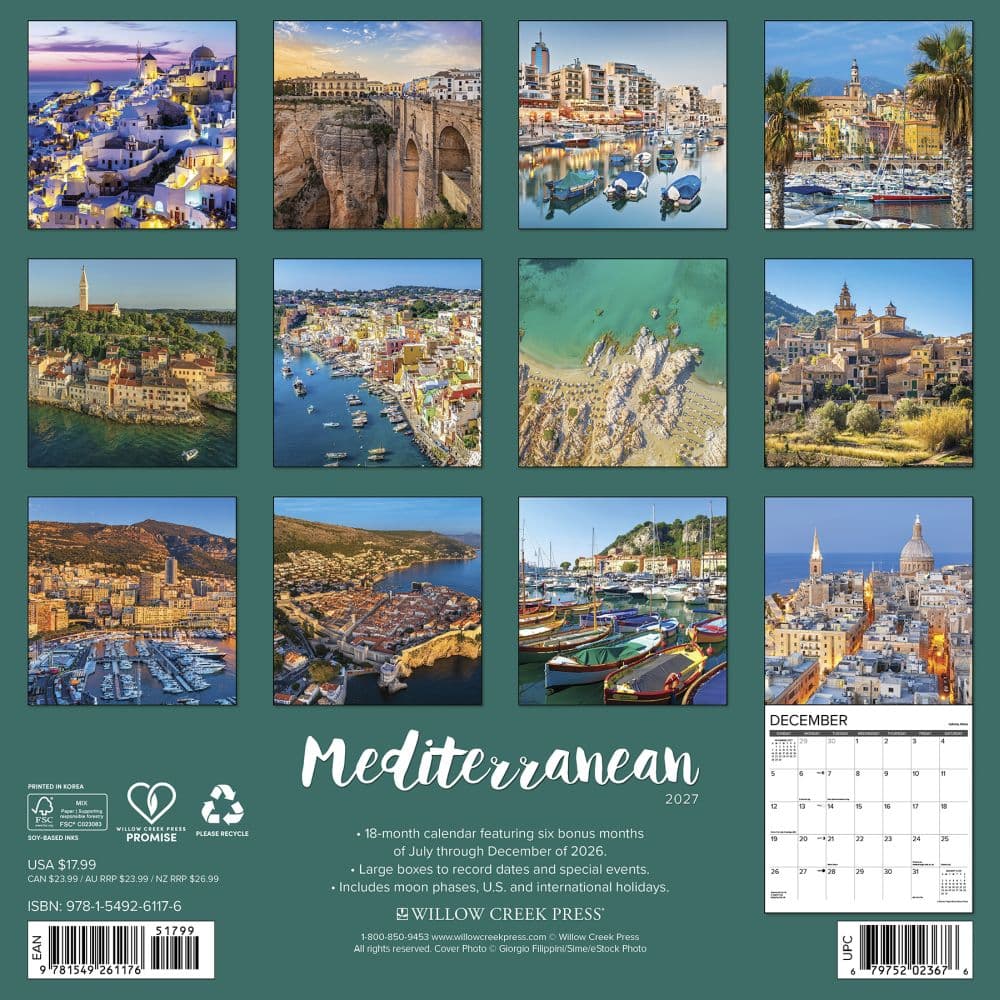 Mediterranean 2027 Wall Calendar First Alternate Image