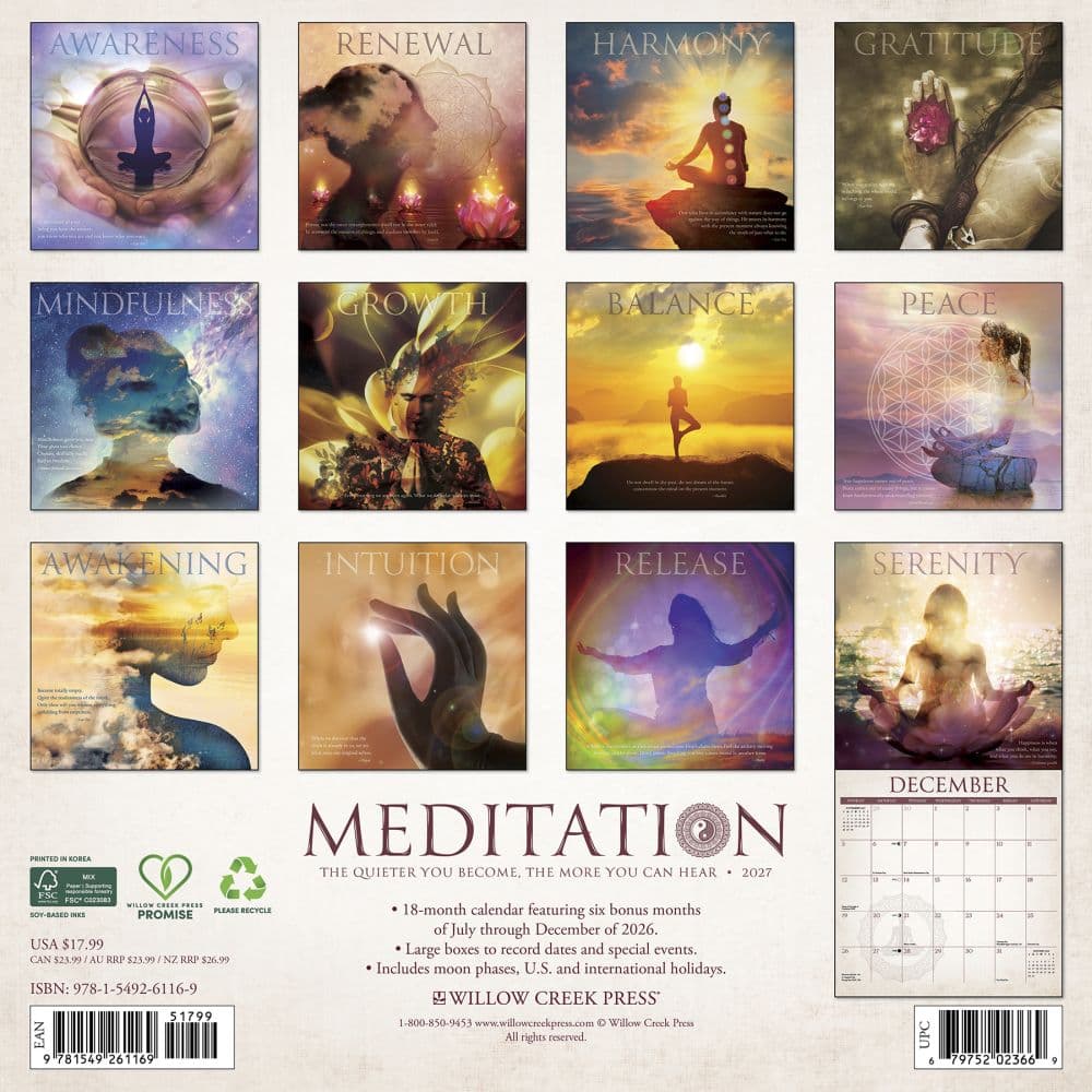 Meditation 2027 Wall Calendar First Alternate Image