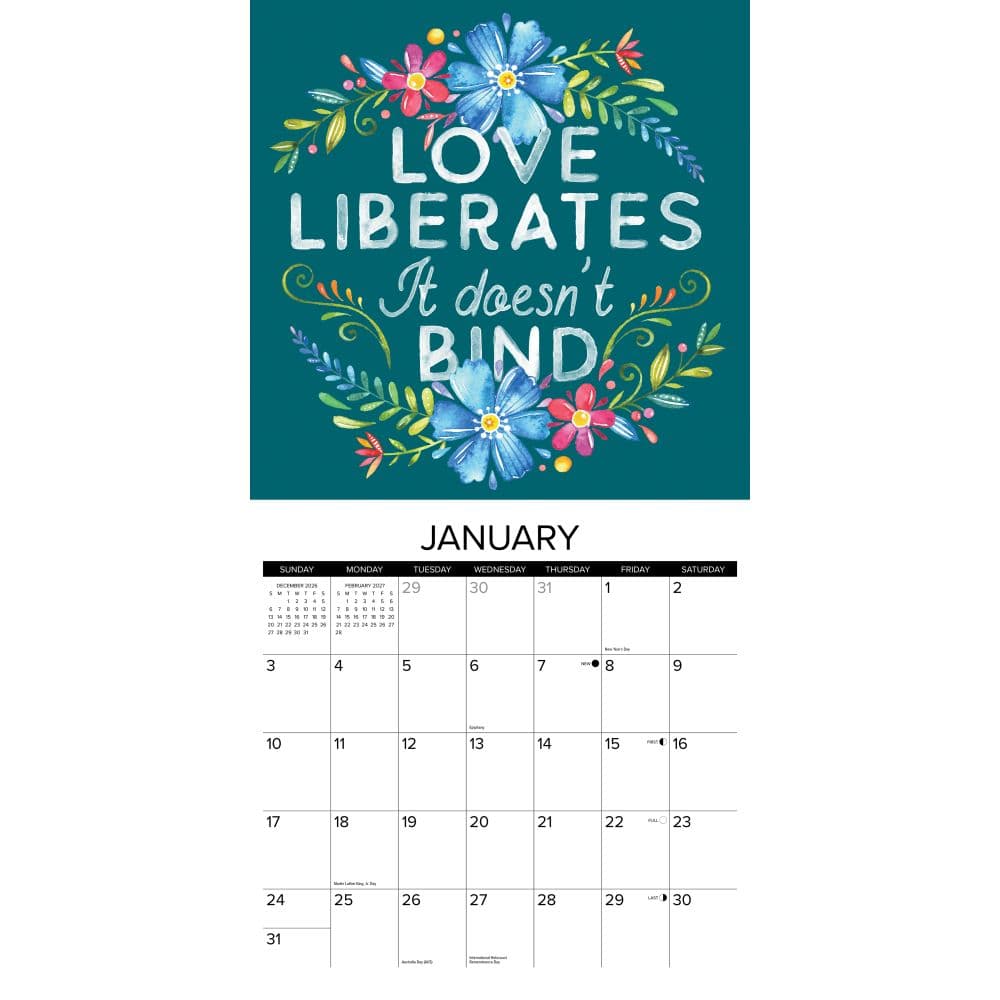 Live Laugh Love 2027 Wall Calendar Second Alternate Image