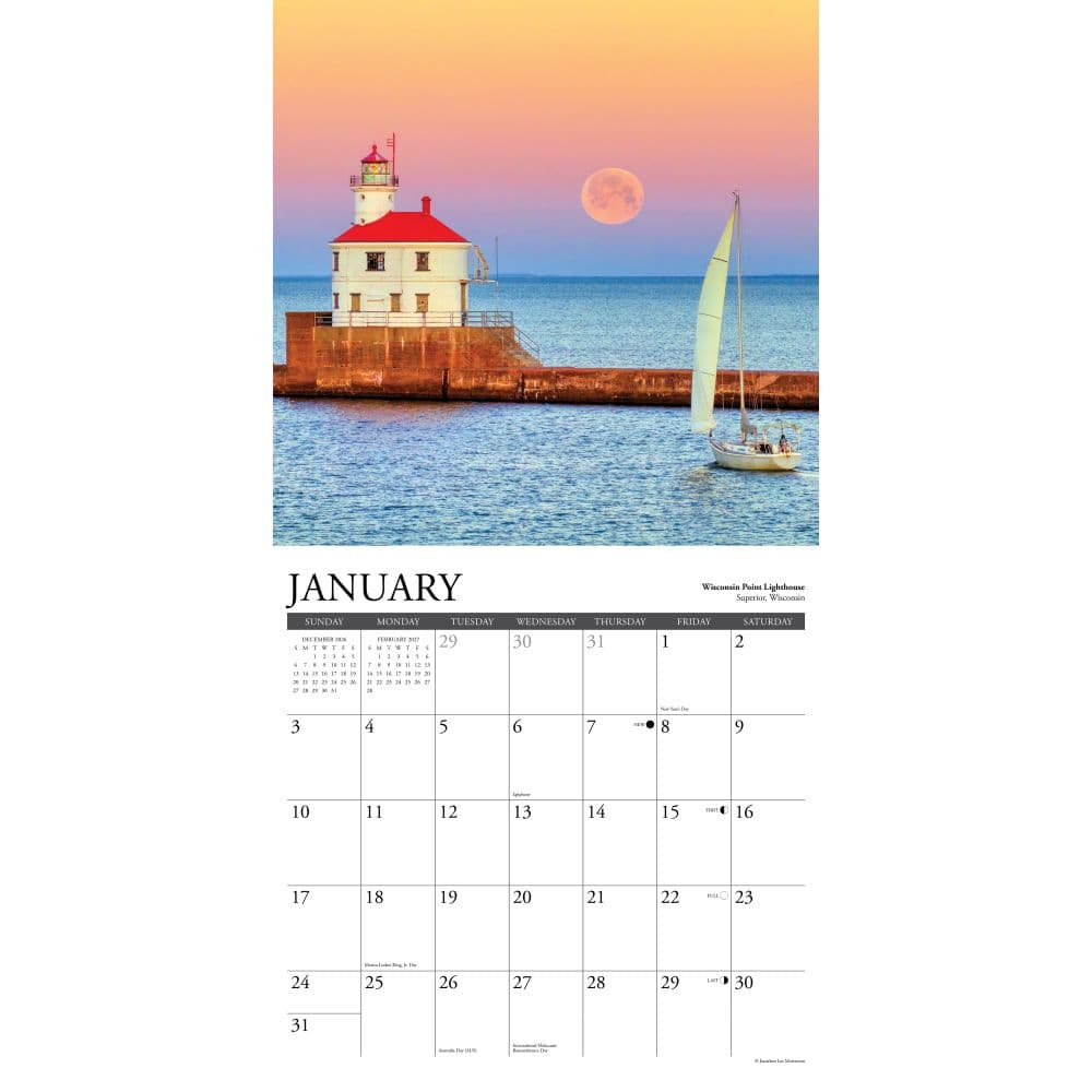 Lighthouses of the Great Lakes 2027 Wall Calendar Second Alternate Image