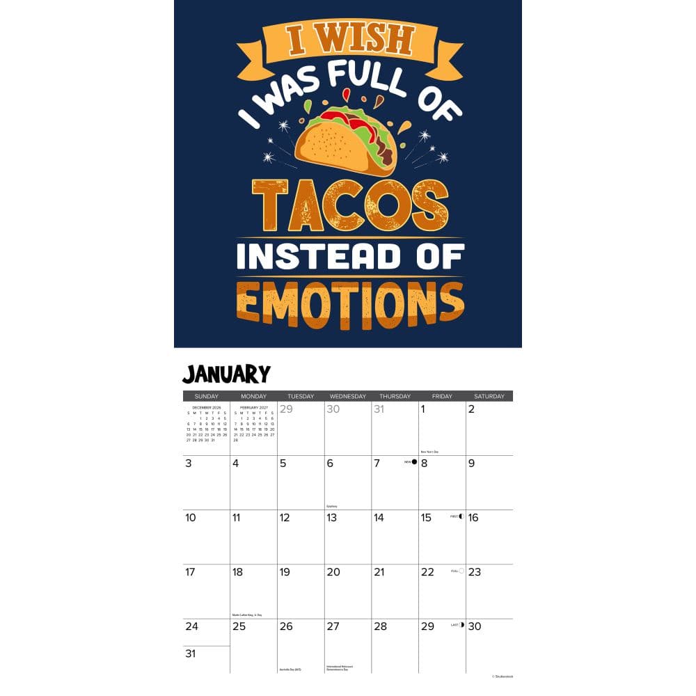 Lets Taco About It 2027 Wall Calendar Second Alternate Image