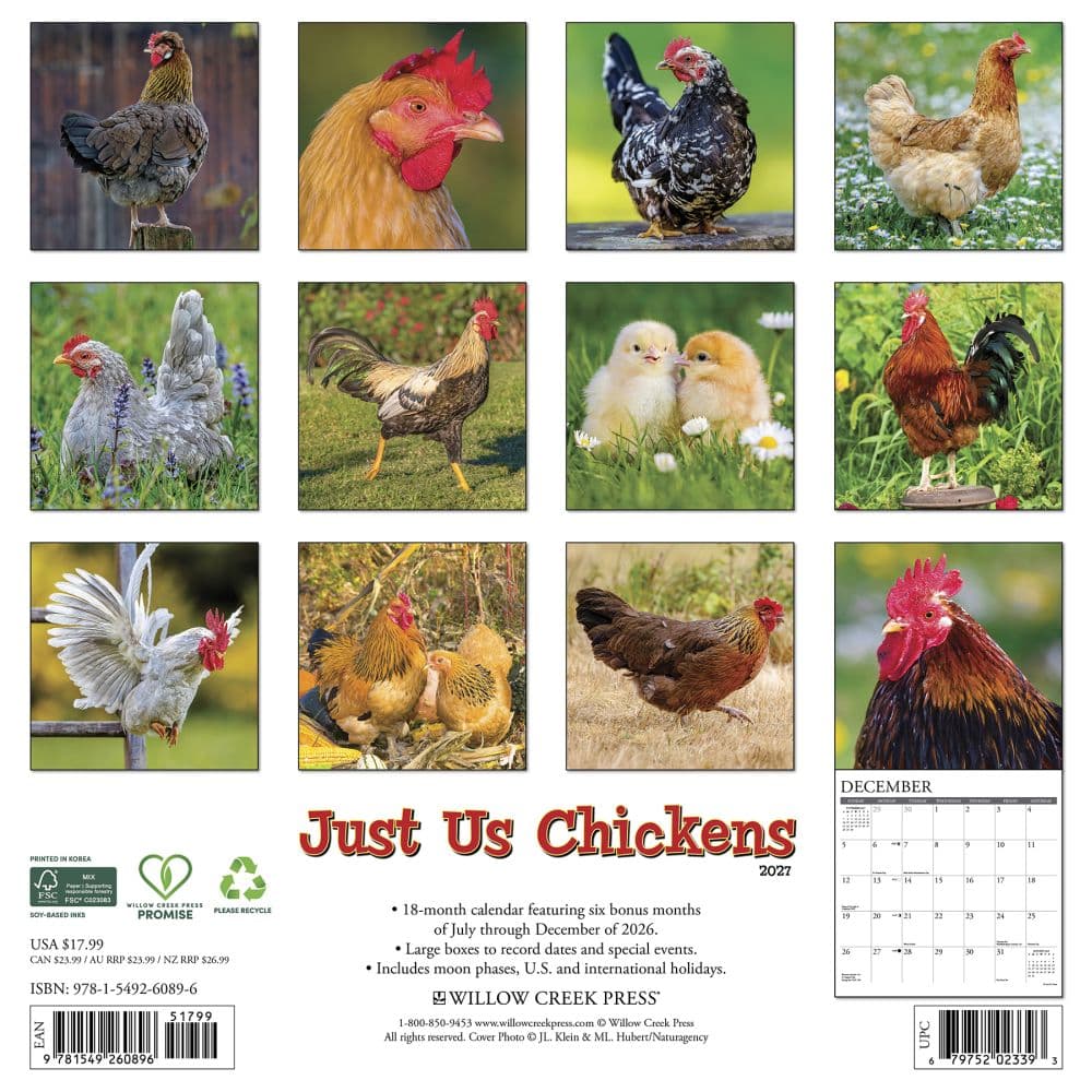Just Us Chickens 2027 Wall Calendar First Alternate Image
