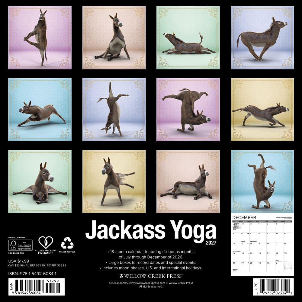 Jackass Yoga 2027 Wall Calendar First Alternate Image