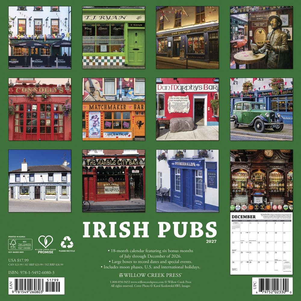 Irish Pubs 2027 Wall Calendar First Alternate Image