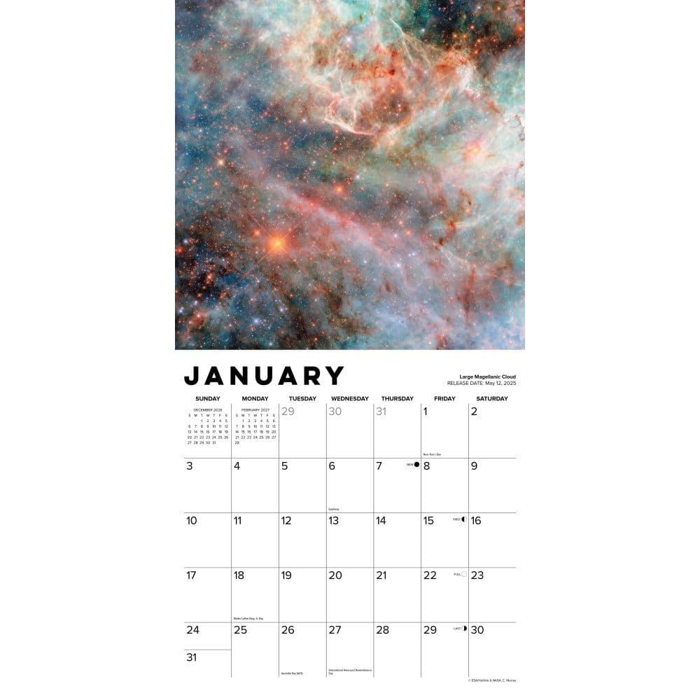 Images From The Hubble Space Telescope 2027 Wall Calendar Second Alternate Image