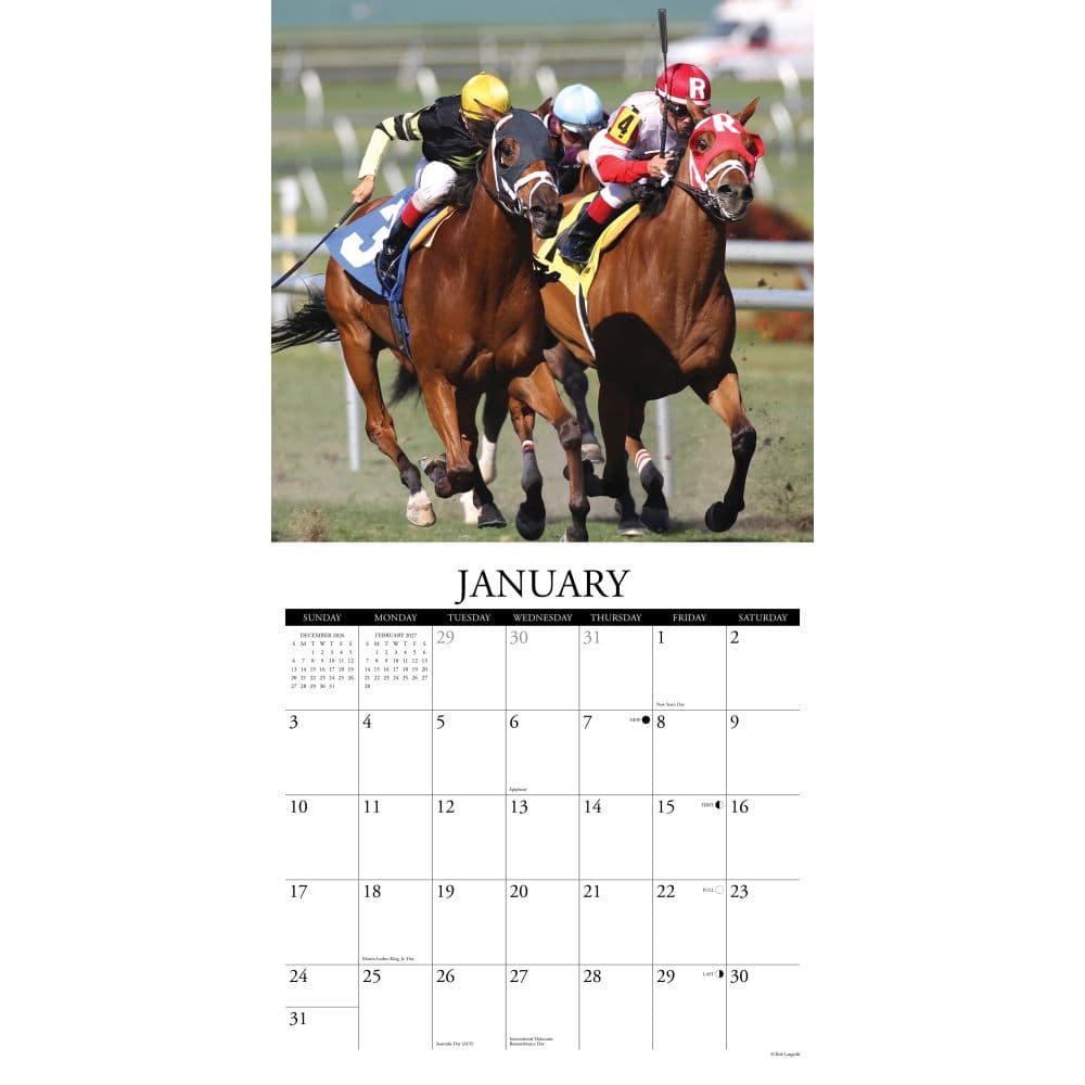 Horse Racing 2027 Wall Calendar Second Alternate Image