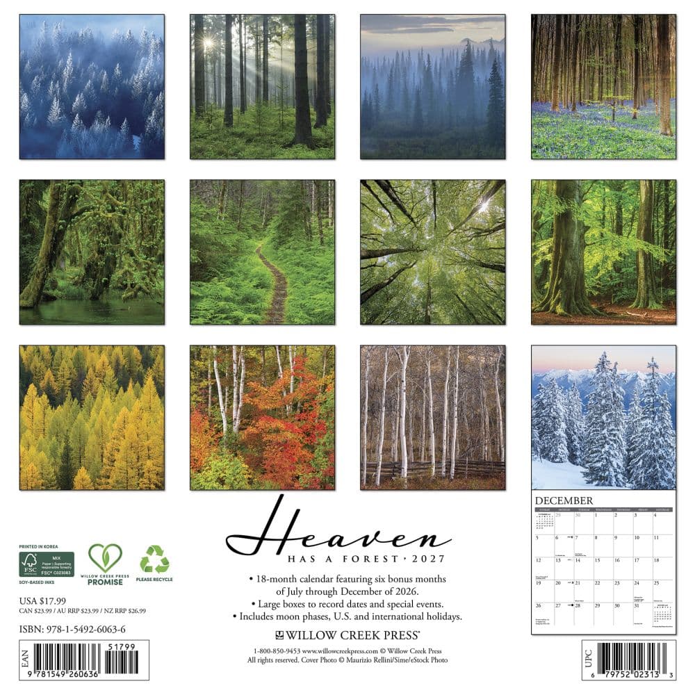 Heaven Has a Forest 2027 Wall Calendar First Alternate Image
