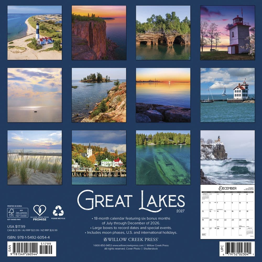 Great Lakes 2027 Wall Calendar First Alternate Image
