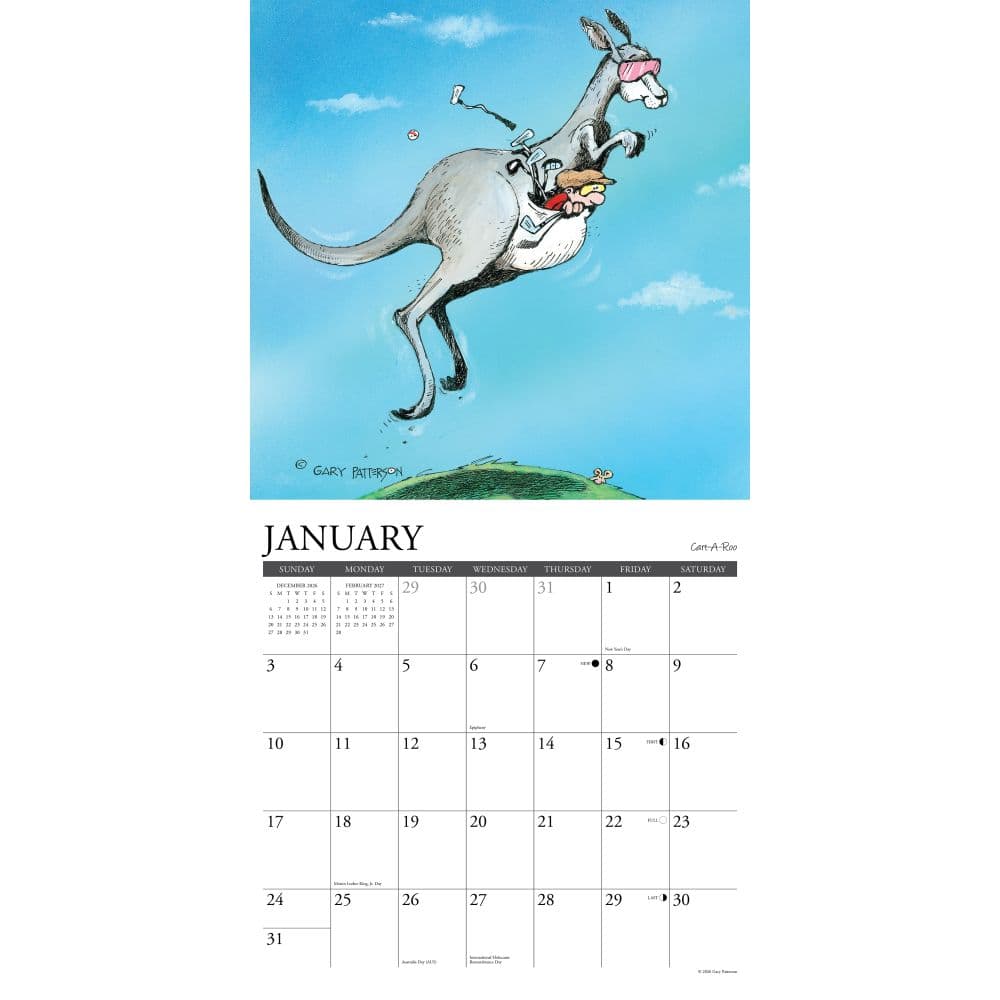 Golf Crazy 2027 Wall Calendar by Gary Patterson Second Alternate Image