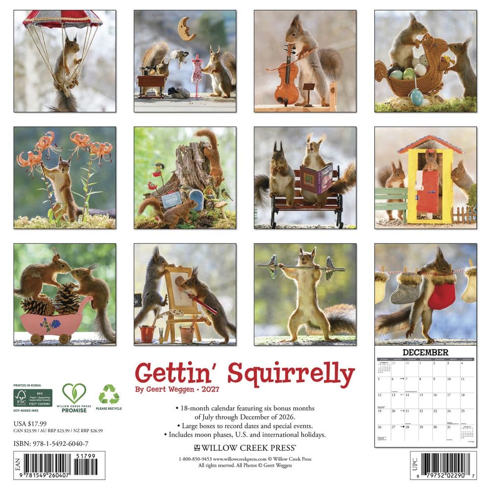 Getting Squirrelly 2027 Wall Calendar First Alternate Image