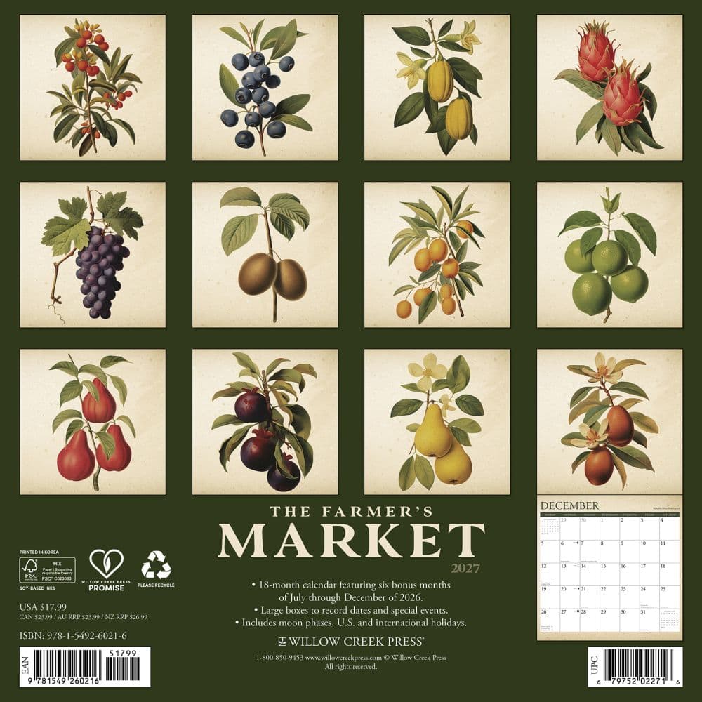 Farmers Market 2027 Wall Calendar First Alternate Image