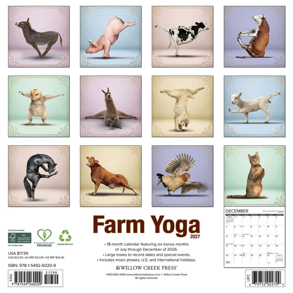 Farm Yoga 2027 Wall Calendar First Alternate Image