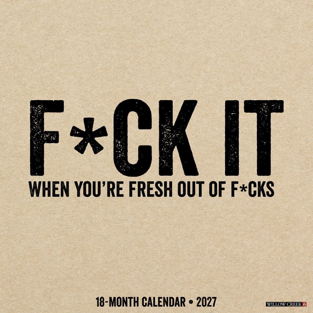 Fck It 2027 Wall Calendar Main Product Image