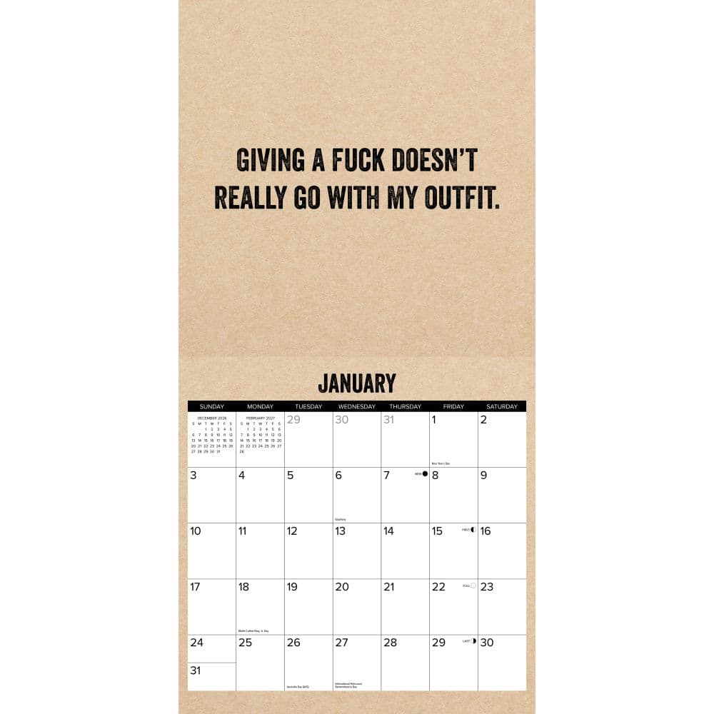 Fck It 2027 Wall Calendar Second Alternate Image
