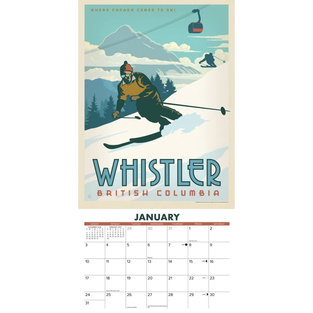 Explore Canada Classic Travel Posters 2027 Wall Calendar Second Alternate Image