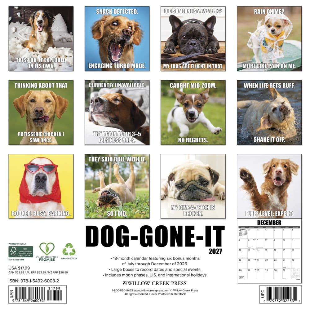 Dog Gone It 2027 Wall Calendar First Alternate Image