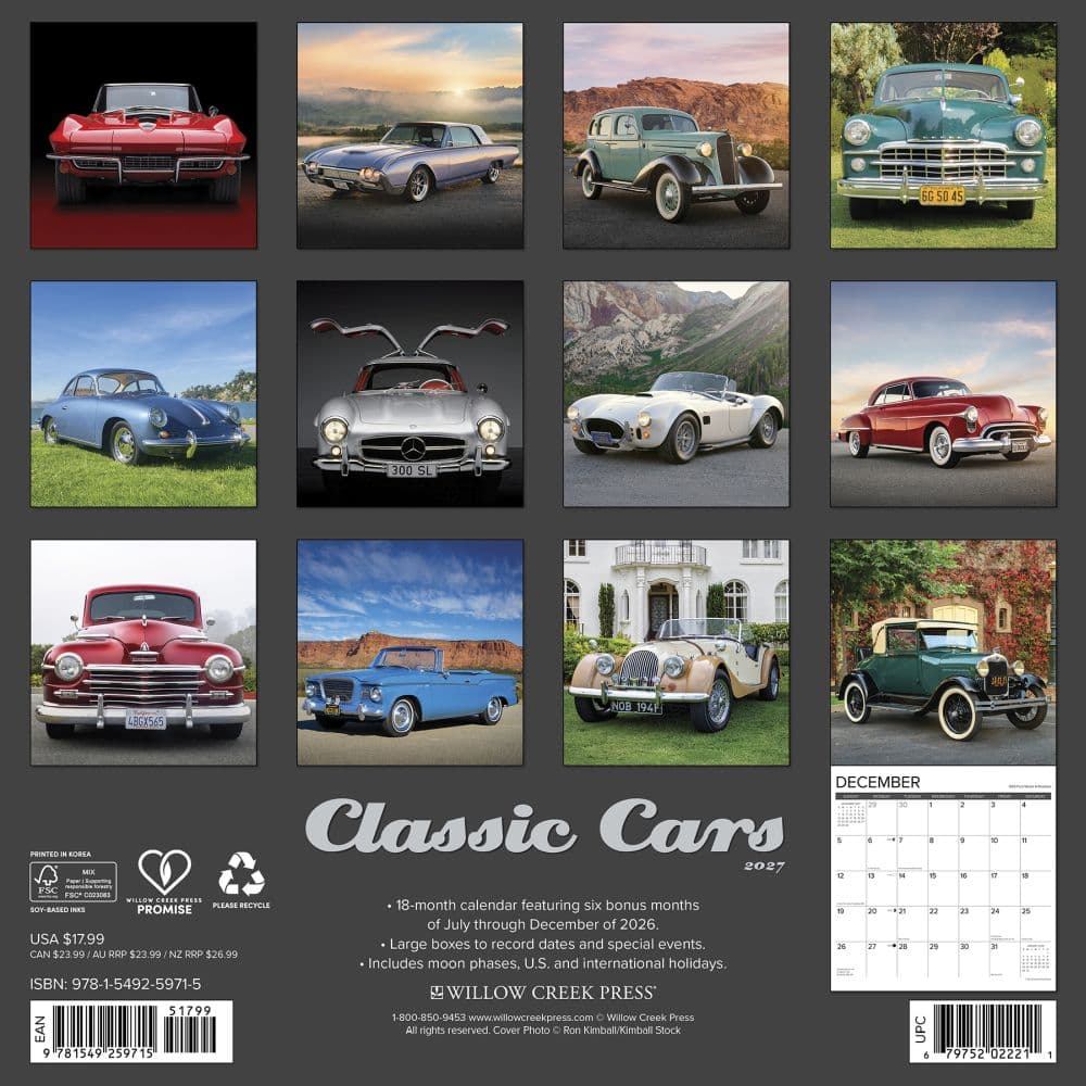 Just Classic Cars 2027 Wall Calendar First Alternate Image