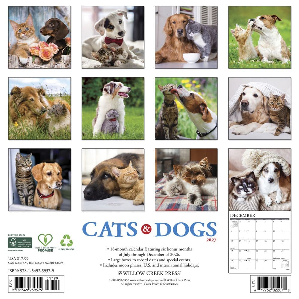 Cats and Dogs 2027 Wall Calendar First Alternate Image