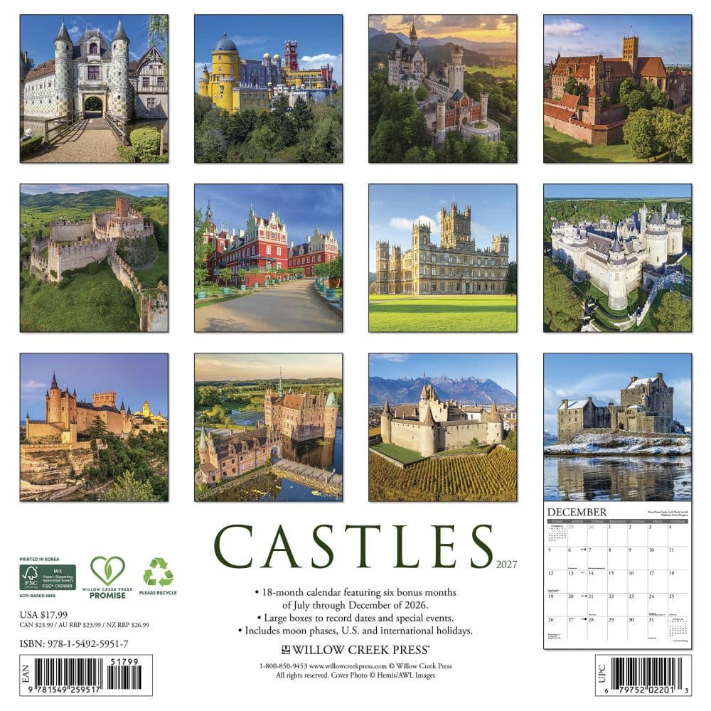 Castles 2027 Wall Calendar First Alternate Image