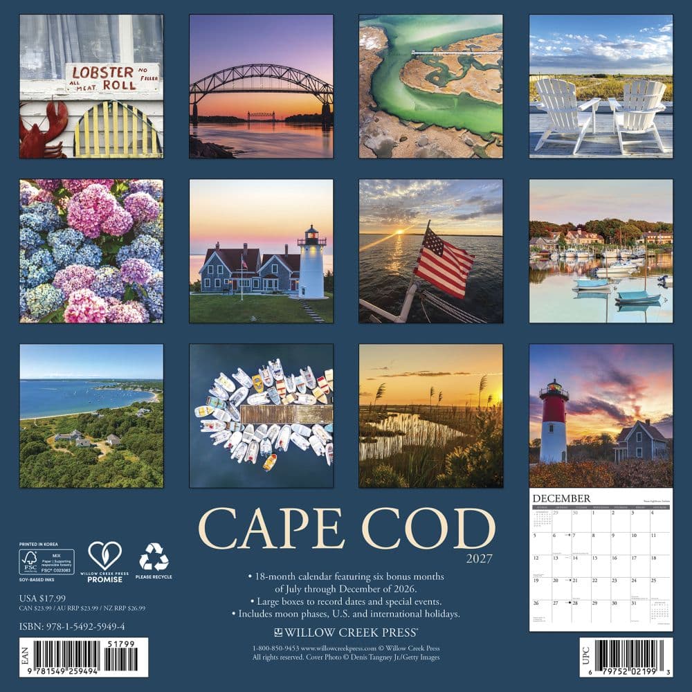 Cape Cod 2027 Wall Calendar First Alternate Image