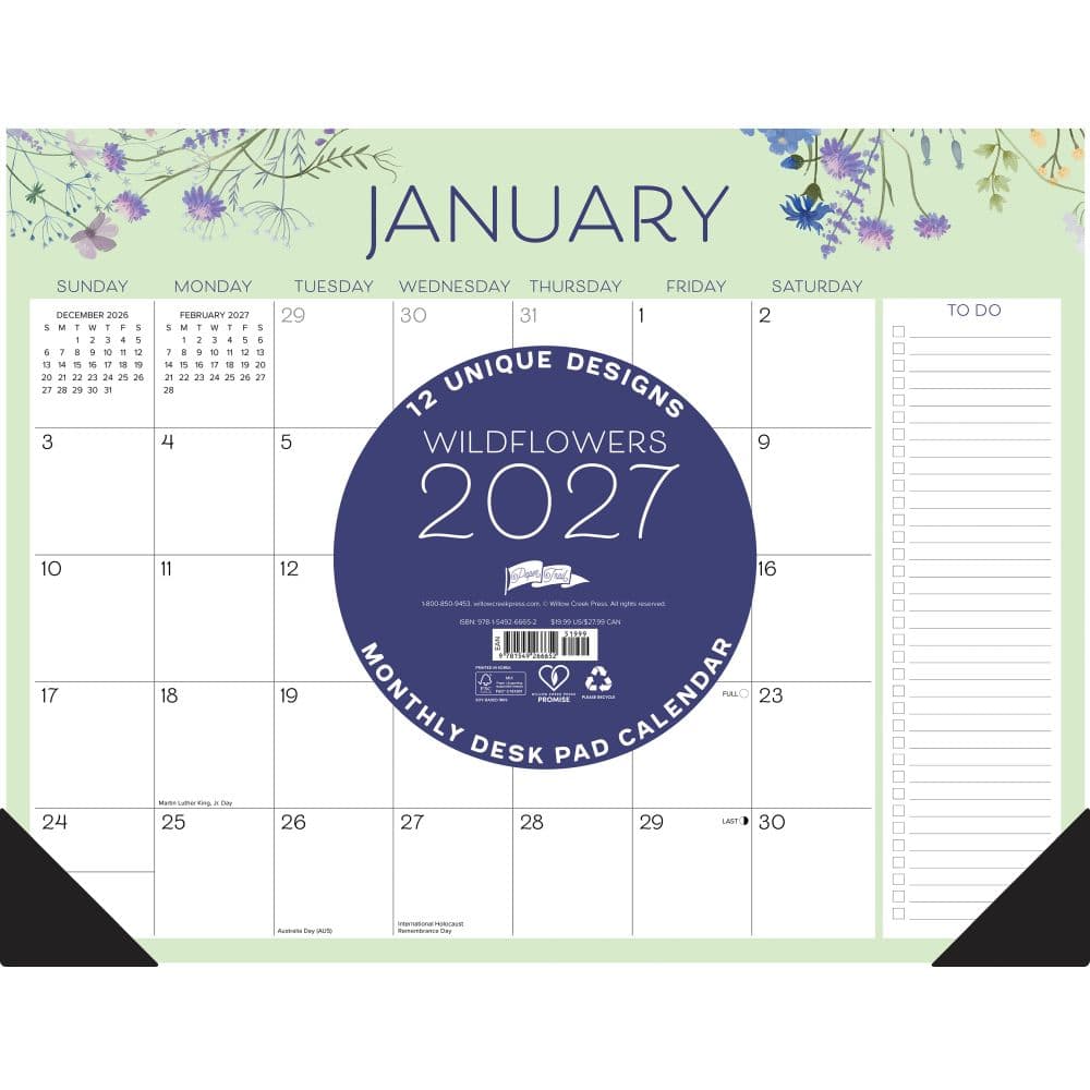 Wildflowers 2027 Desk Pad Second Alternate Image