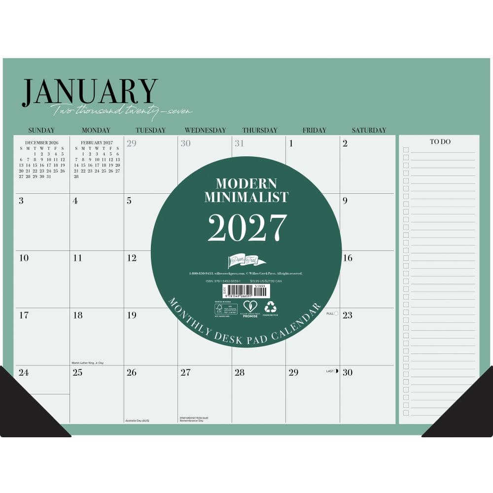 Modern Minimalist 2027 Desk Pad Second Alternate Image