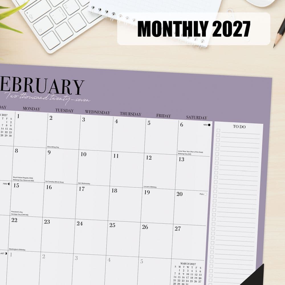Modern Minimalist 2027 Desk Pad Third Alternate Image