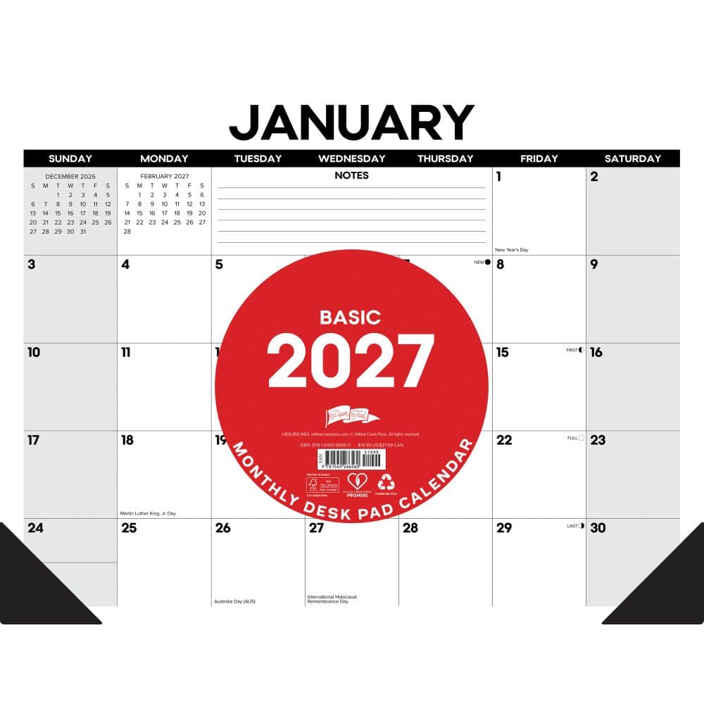 image Basic 22x17 Lg 2027 Desk Pad Second Alternate Image