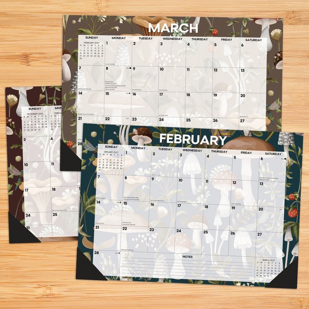 Woodland Mushroom 17x12 2027 Desk Pad First Alternate Image