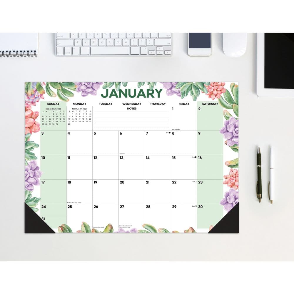 Succulents 2027 Desk Pad Main Product Image