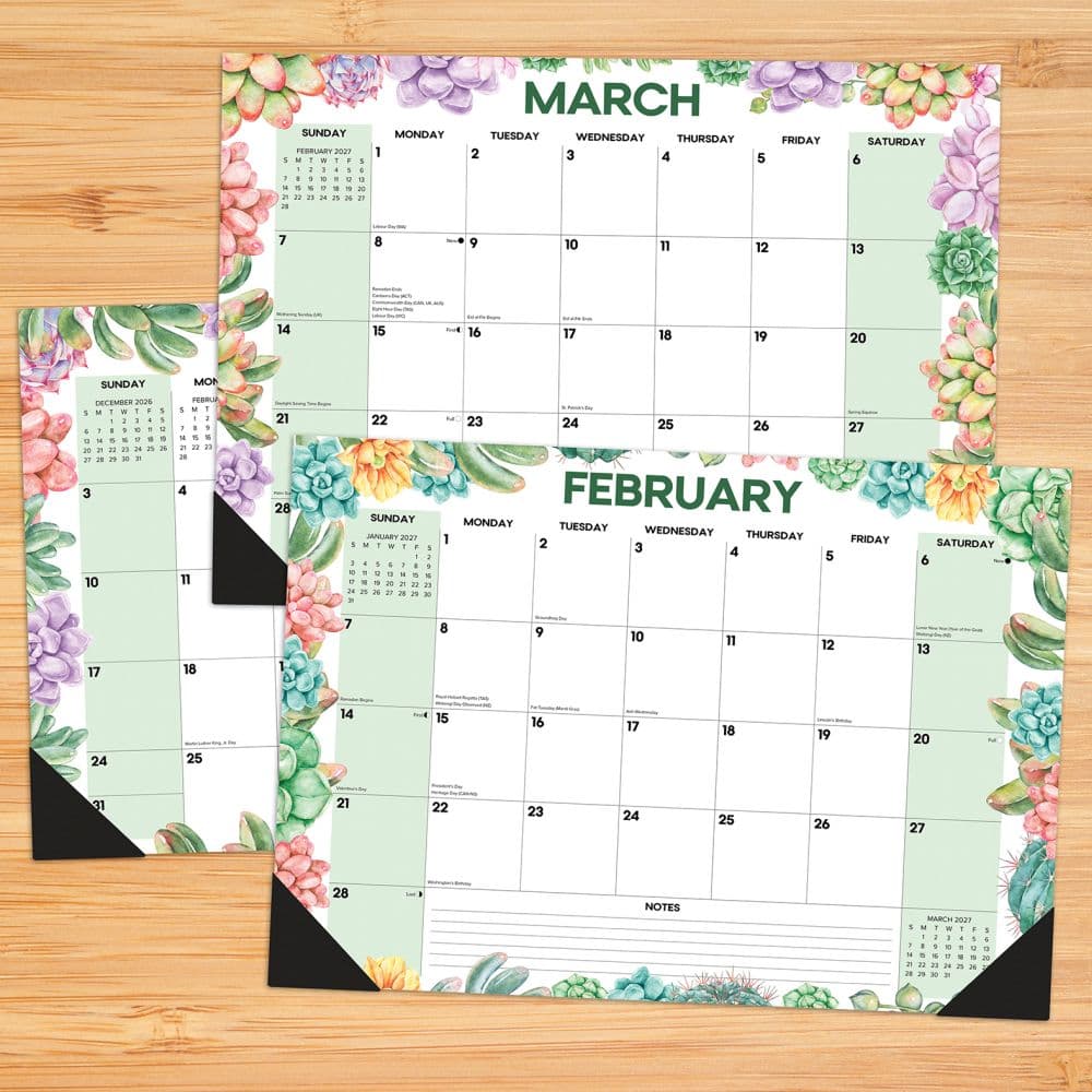 Succulents 2027 Desk Pad First Alternate Image