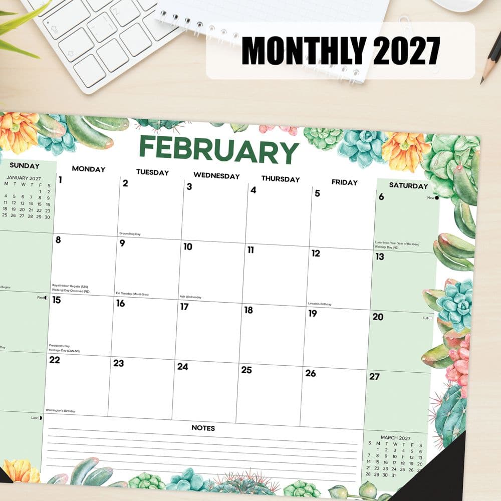 Succulents 2027 Desk Pad Third Alternate Image