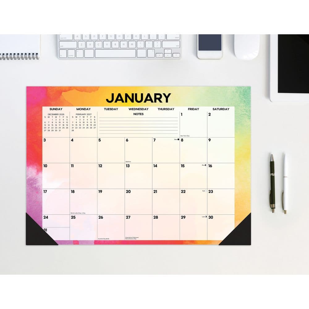 Rainbow Gradient 17x12 2027 Desk Pad Main Product Image