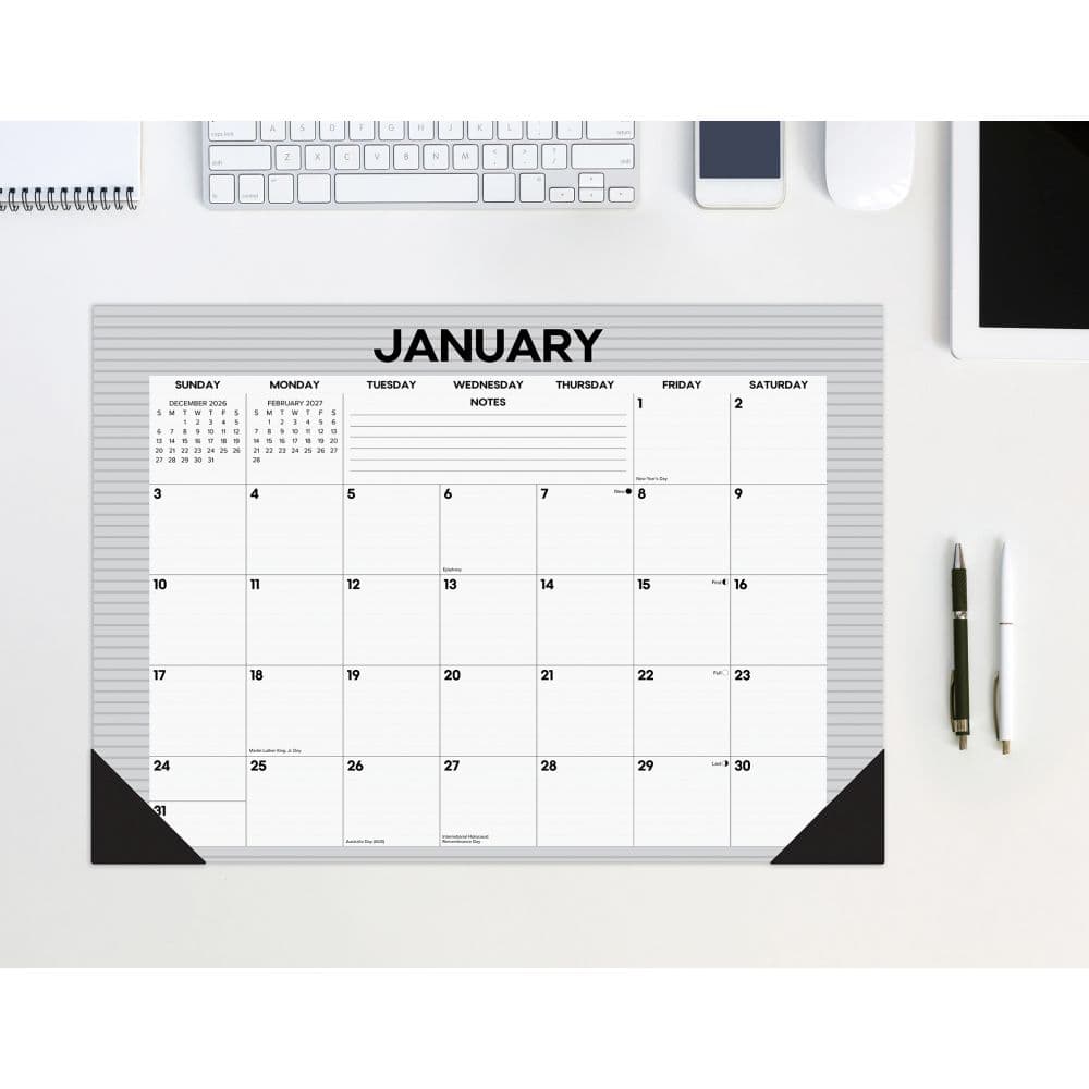 Pinstripe 17x12 2027 Desk Pad Main Product Image