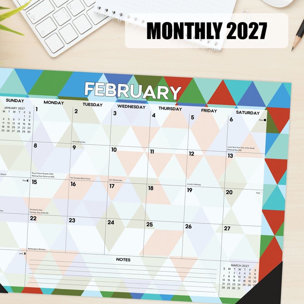 Mod Geometric 17x12 2027 Desk Pad Third Alternate Image